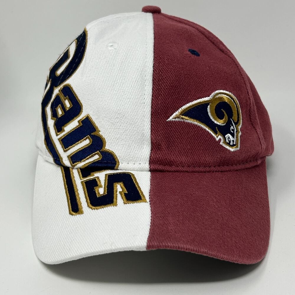 Vintage Y2Ks Los Angeles LA Rams Hat Baseball Cap NFL Game Day Strapback White